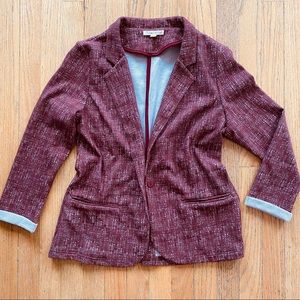 Burgundy Knit Blazer